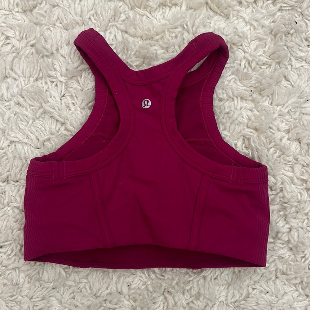 Pink, Lululemon, High Neck Sports Bra, Size 4